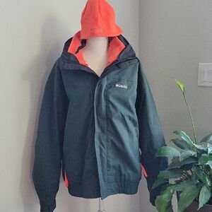 Columbia Bugaboo 1986 Interchange  Snowboard Ski Jacket Green Orange Camo